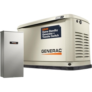 image:imageGenerac 26kW Home Standby Generator for home use with 200 amp transfer switch builtin cellular connectivity whole house generator for power backup22kW  200A Switch