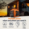 image:imageGenerac 7153 GP3300i 3300Watt GasPowered Portable Inverter Generator  Lightweight Design  USB Ports for Mobile Device Charging  COsense Technology  CARB Compliant OrangeBlack