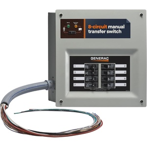 image:imageGenerac HomeLink 50Amp Portable Generator Transfer Switch Kit Upgradeable Manual Transfer Switch Indoor PreWired Panel 816 CircuitsSwitch Kit