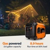 image:imageGenerac 3500Watt Gas Powered Portable Inverter Generator  Electric Start  Lightweight Enclosure  UltraQuiet Performance  Great for Home Backup Camping and RV Use