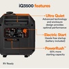 image:imageGenerac 3500Watt Gas Powered Portable Inverter Generator  Electric Start  Lightweight Enclosure  UltraQuiet Performance  Great for Home Backup Camping and RV Use