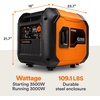 image:imageGenerac 3500Watt Gas Powered Portable Inverter Generator  Electric Start  Lightweight Enclosure  UltraQuiet Performance  Great for Home Backup Camping and RV Use