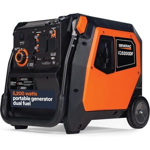 image:imageGenerac 3800Watt DualFuel Portable Inverter Generator  Gas and Propane Compatible  Quiet Operation  Clean Stable Power  Great for Home Backup Camping and RV Use5200Watt Inverter  Electric Start  COsense  49 ST
