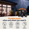 image:imageGenerac 19300 Starting Watt Portable Gas Generator  Electric Start  Home Backup or RV Ready  Heavy Duty Frame  Quiet Long Runtime Emergency Power  49State Compliant19 300 Starting Watts