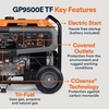 image:imageGenerac 6875 Starting Watt Portable Gas Generator  Electric Start  Home Backup or RV Ready  Heavy Duty Frame  Quiet Long Runtime Emergency Power  50State Compliant12 500 Starting Watts  50 State