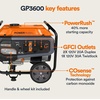 image:imageGenerac 6875 Starting Watt Portable Gas Generator  Electric Start  Home Backup or RV Ready  Heavy Duty Frame  Quiet Long Runtime Emergency Power  50State Compliant4 500 Starting Watts