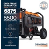 image:imageGenerac 6875 Starting Watt Portable Gas Generator  Electric Start  Home Backup or RV Ready  Heavy Duty Frame  Quiet Long Runtime Emergency Power  50State Compliant6 875 Starting Watts