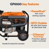 image:imageGenerac 10000 Starting Watt Portable Gas Generator Electric Start8 125 Starting Watts